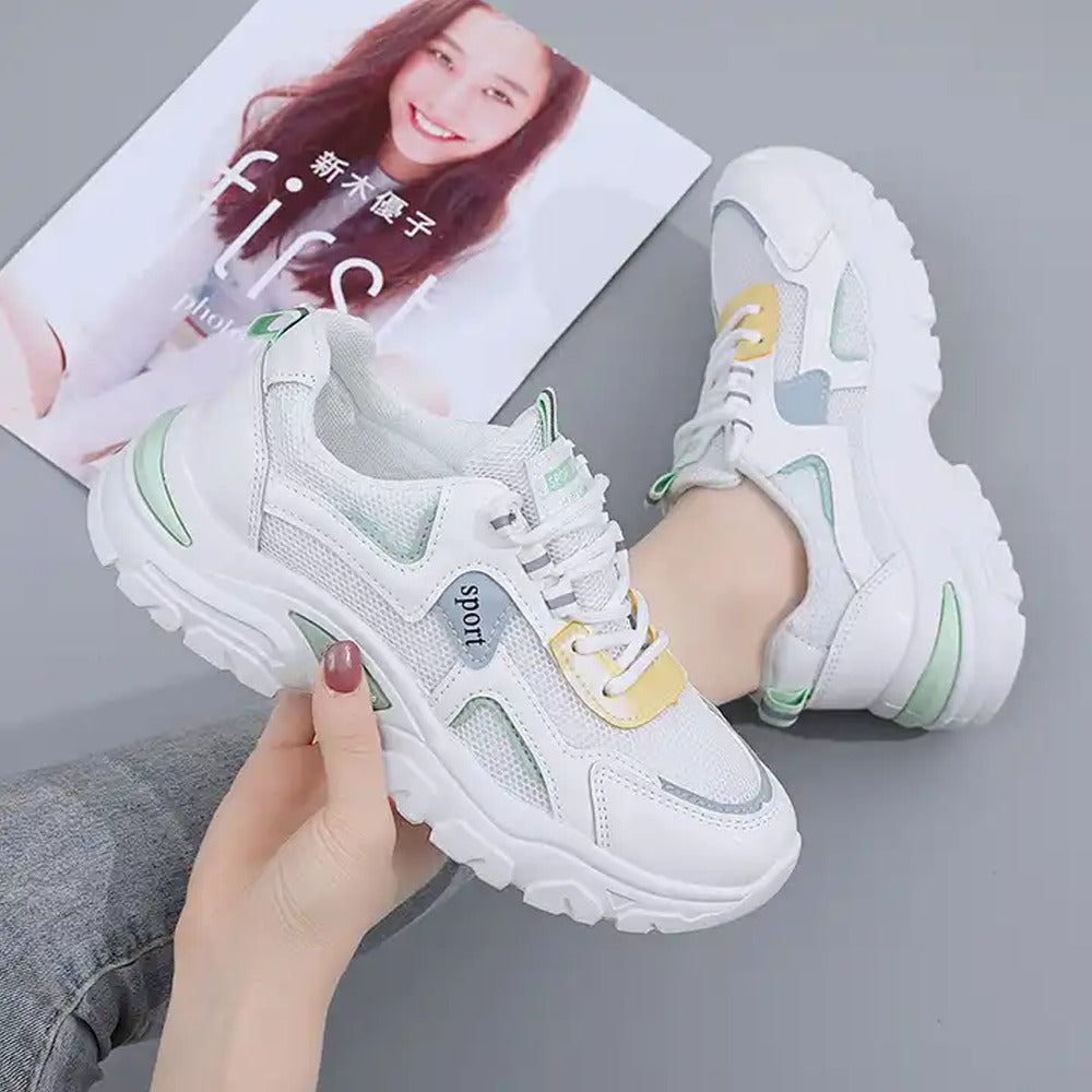 Girls Fit Fashion Thick Wedge Sneaker Shoes