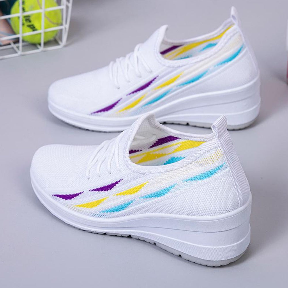 Walking Fashion Thick Sole Mesh Casual Sneakers for Women