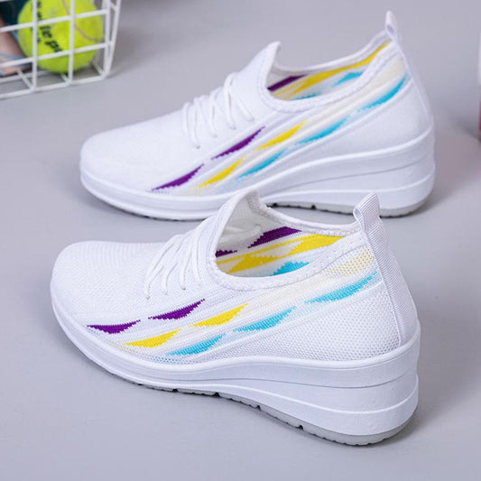 Walking Fashion Thick Sole Mesh Casual Sneakers for Women