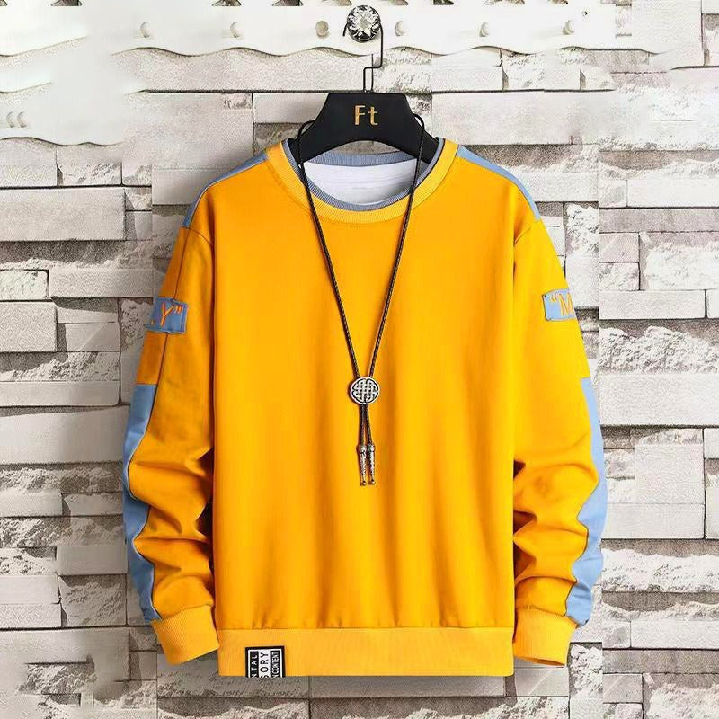 Full Sleeve Round Neck Dual Color Fashion Pullover for Men