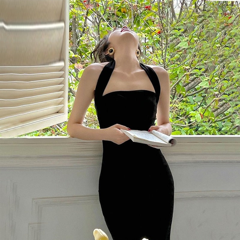 Party Fashion Bodycon Solid Midi Dress for Women