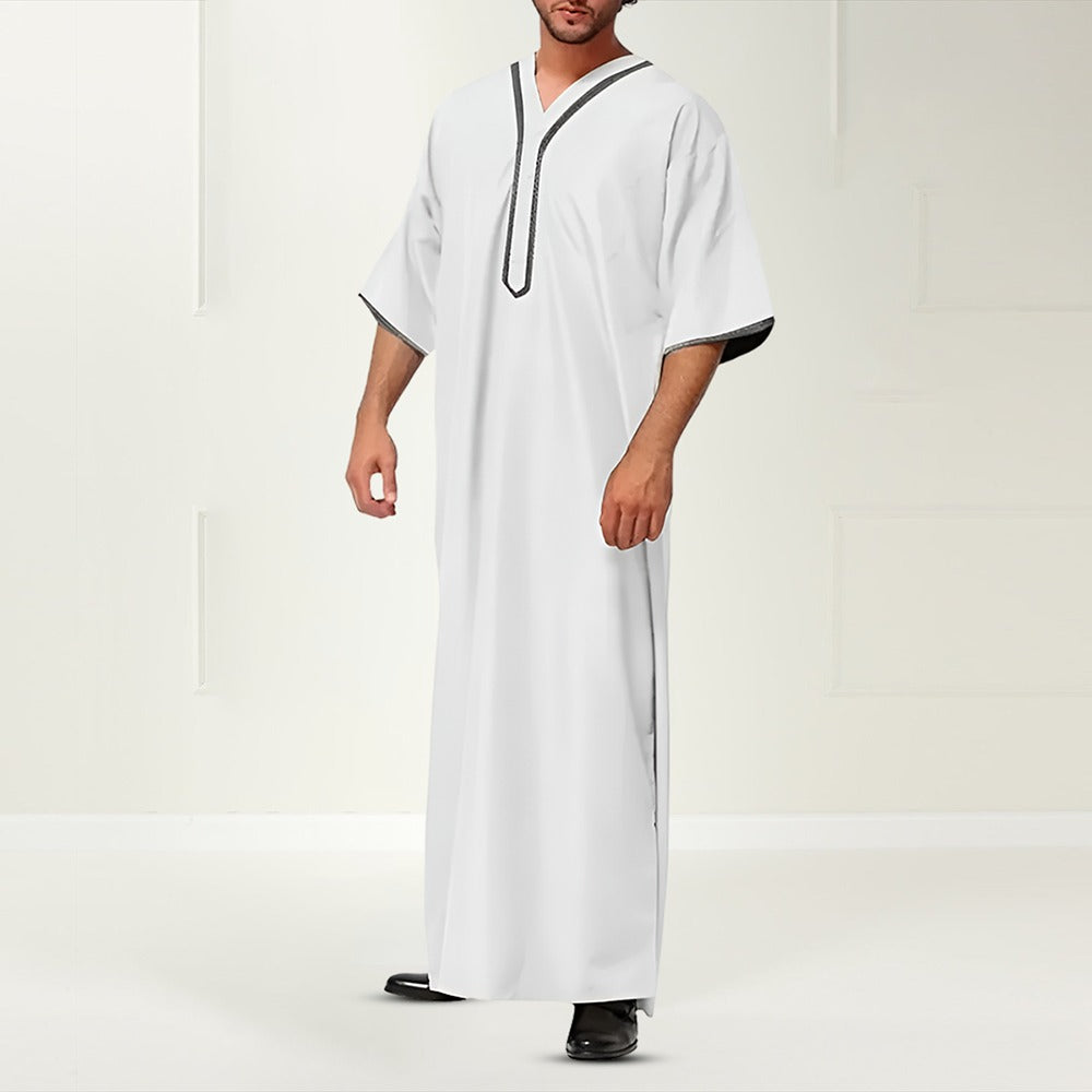 Native Solid Muslim Kaftan Dress for Men