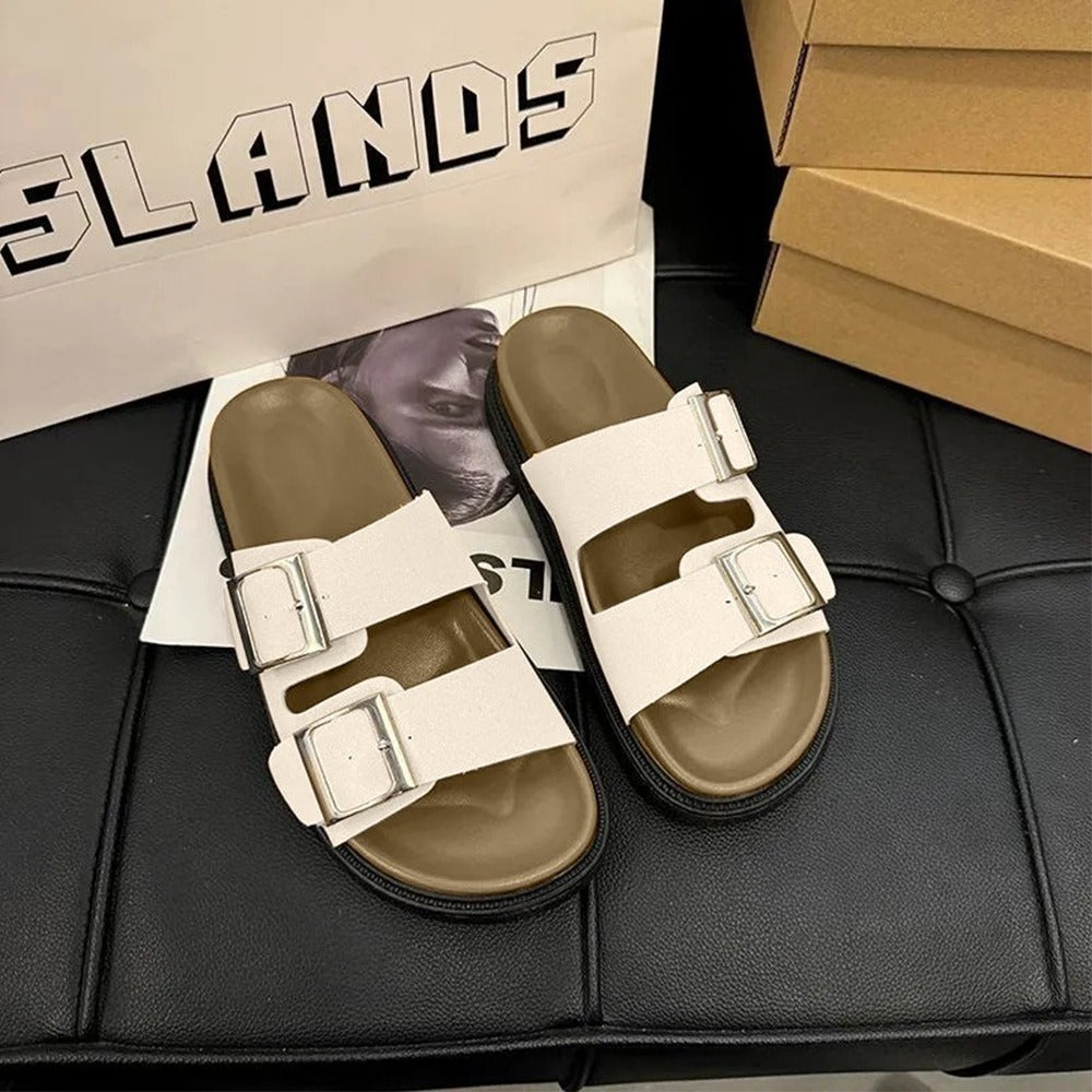 Double Band Fashion Slipper Sandals for Women