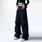 Korean Elastic Fashion Solid Cargo Pant for Women