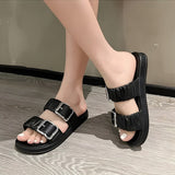 Classy Buckle Fashion Solid Walking Sandals for Women
