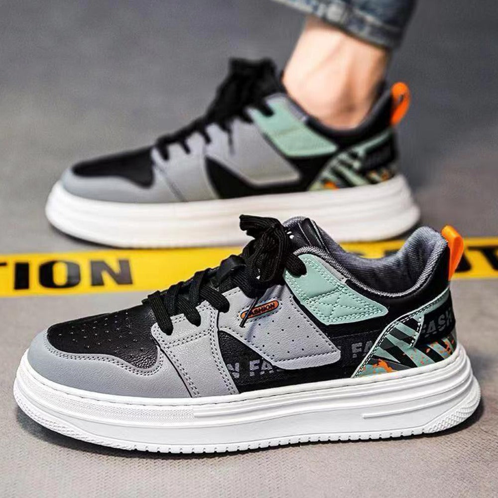 Round Toe Walking Thick Sole Casual Sneakers for Men