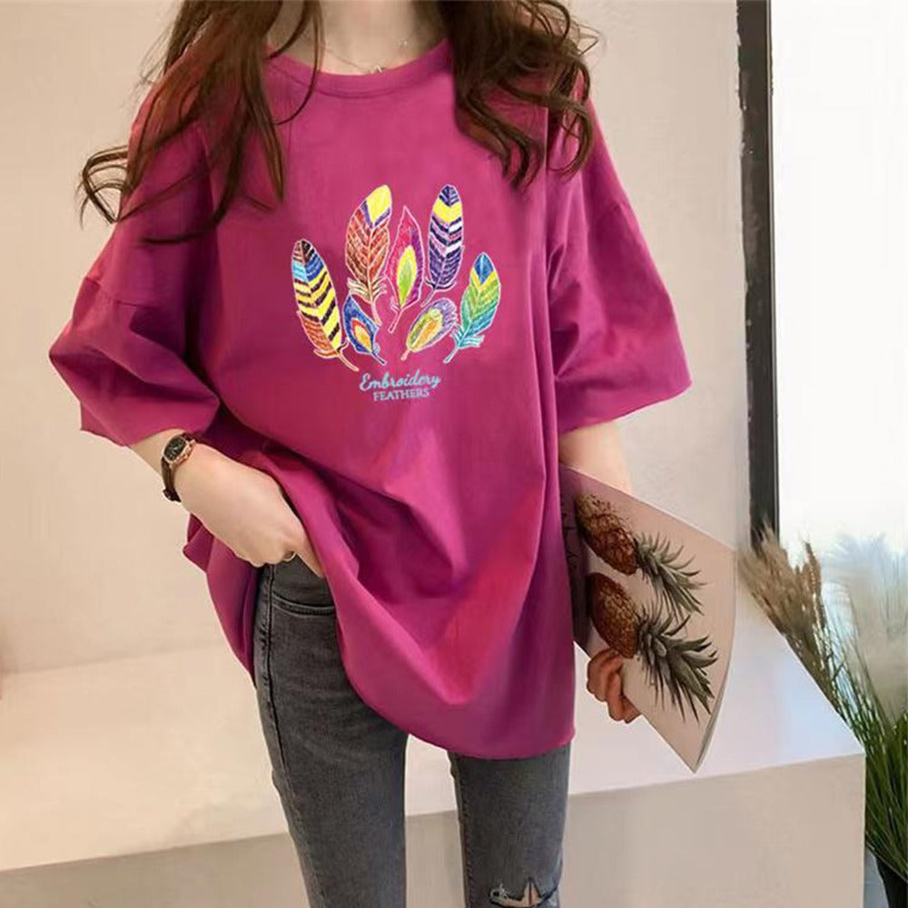 Outdoor Fashion Oversized Printed T-shirt for Women