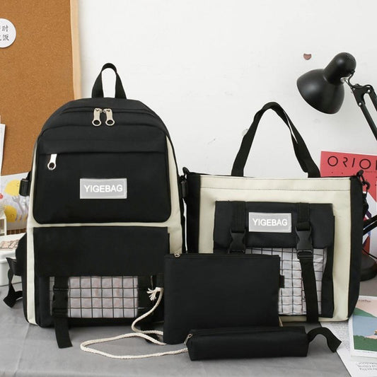Large Capacity Teenage Backpack Bag Hand Bag Purse Kit