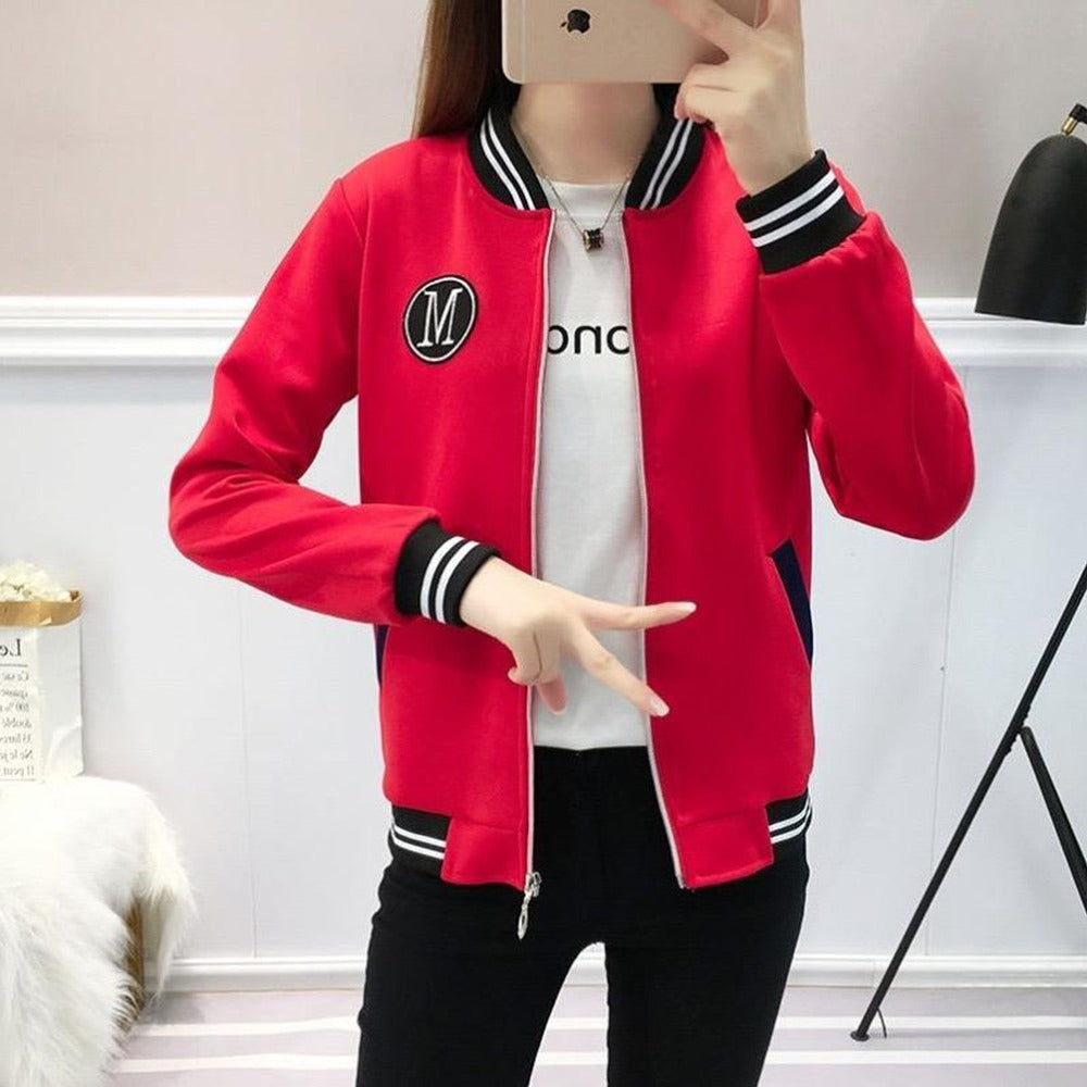 Sports Fit Baseball Fashion Jacket for Women