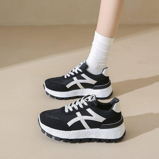 Flat Rubber Sole Running Fashion Sneakers for Women
