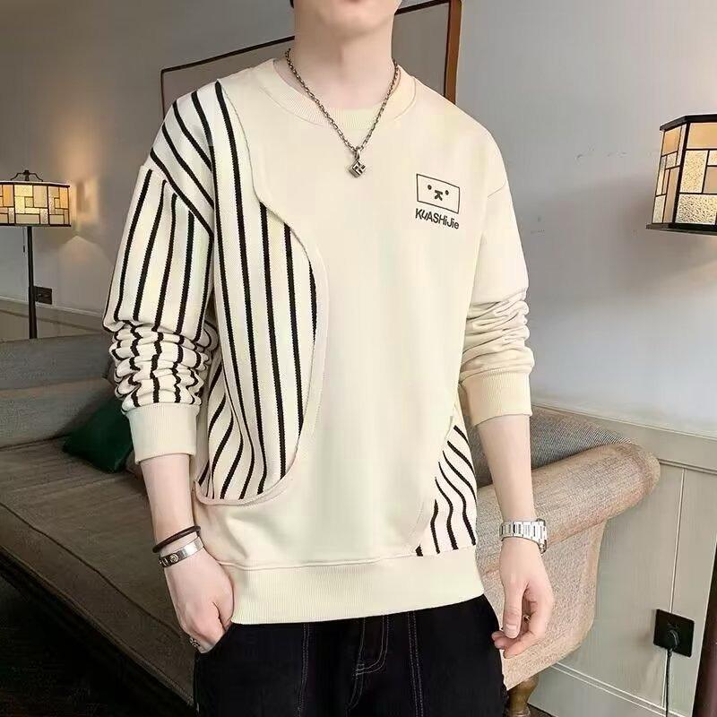 Stripe Fashion Full Sleeve Cotton T-Shirt for Men
