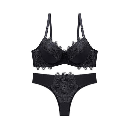 Bridal Padded Solid Bra & Pant Set for Women