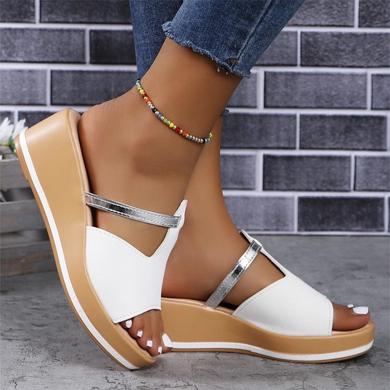 Open Toes Fashion Wedge Ankle Sandals for Women