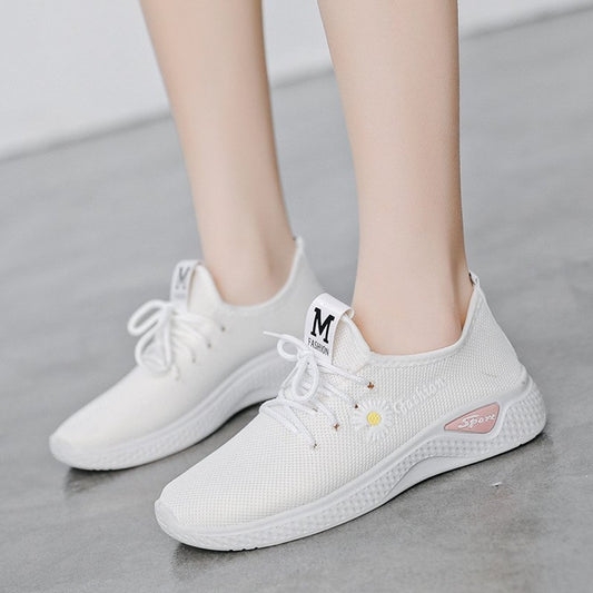 Mesh Solid Pattern Casual Sneaker Shoes for Women