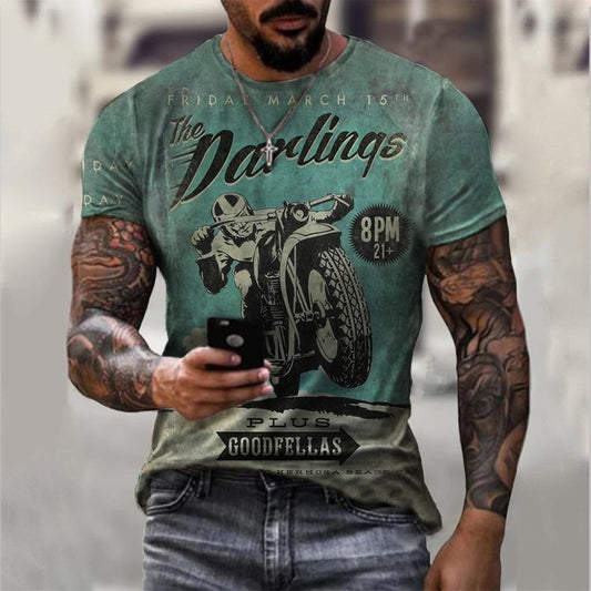 Graphic Printed Fashion Short Sleeve T-shirt for Men