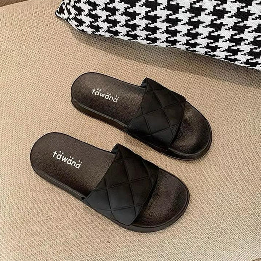 Elegant Slip-On Solid Flat Flip Flop Sandals for Women
