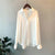 Solid Ice Silk Polyester Fashion Long Sleeve Shirt for Women
