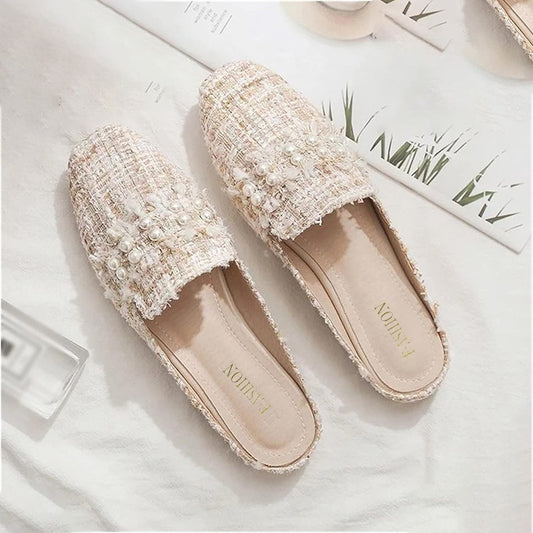 Round Toe Fashion Slip On Sandals for Women