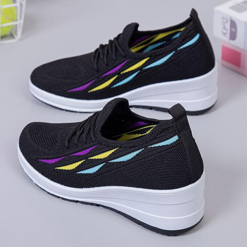 Walking Fashion Thick Sole Mesh Casual Sneakers for Women