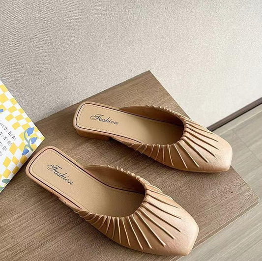 Breathable Closed Toe Flat Heel Mules Sandals for Women