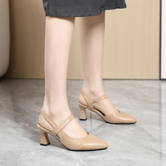 Mid Heel Pointed Toe Fashion Party Sandals for Women
