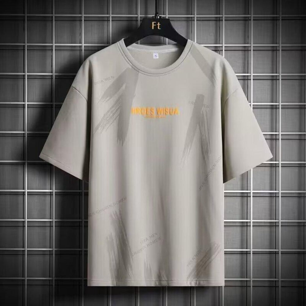 Text & Graphics Printed Fashion Solid T-shirt for Men