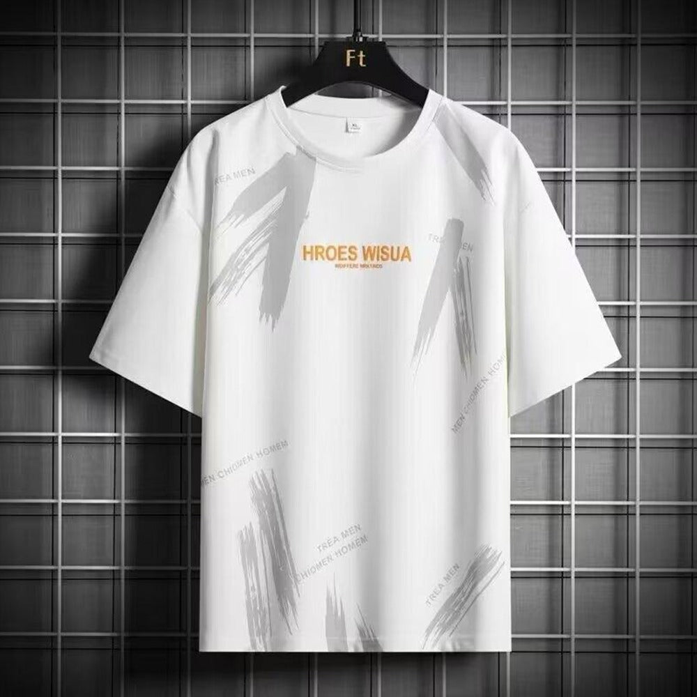 Text & Graphics Printed Fashion Solid T-shirt for Men