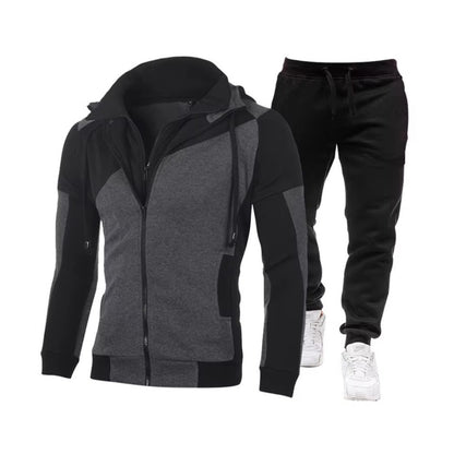 Long Sleeve Gym Sports Wear Long Sleeve Hoodies Jacket & Pants for Men