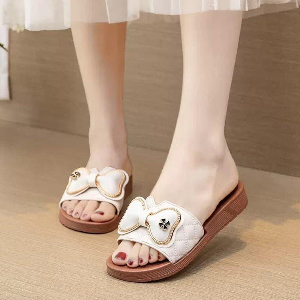 Bow Fashion Flat Slip-On Sandals for Women