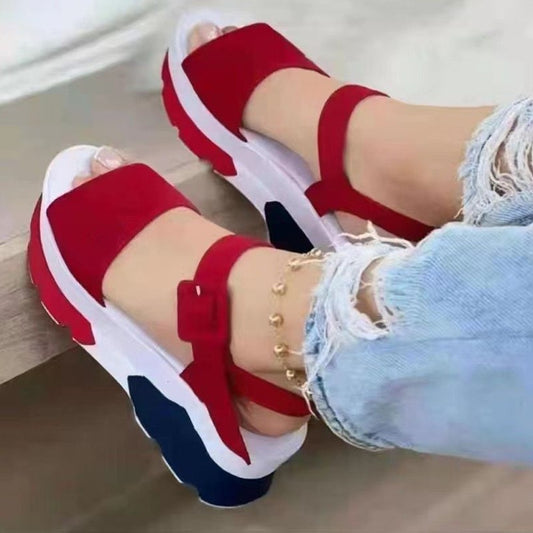 Peep Toe Platform Wedge Fashion Daily Wear Sandals for Women