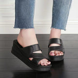 Cross Strap Open Toe Fashion Thick Sole  Sandals for Women