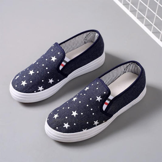 Printed Fashion Slip on Canvas Shoes for Women