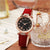 Luxury Leather Band Fashion Quartz Watch for Women