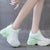Wedge High Top Lace Up Sneaker Shoes for Women