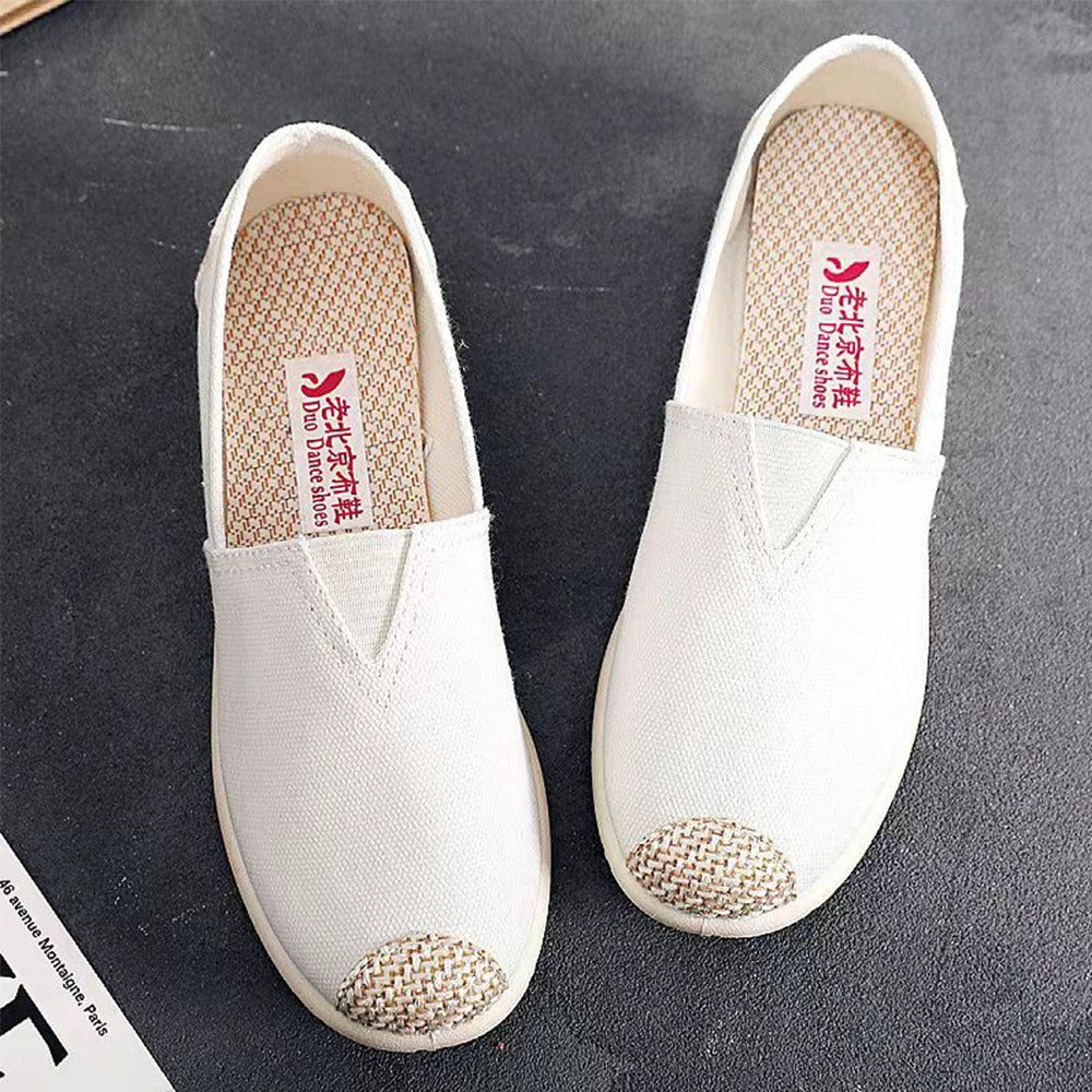 Casual Canvas Printed & Solid Loafer Shoes for Women
