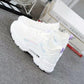 Solid Wedge High Top Fashion Sneaker for Women