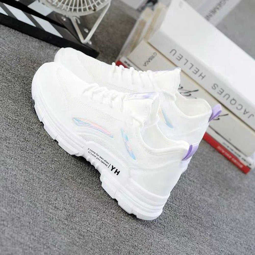 Solid Wedge High Top Fashion Sneaker for Women