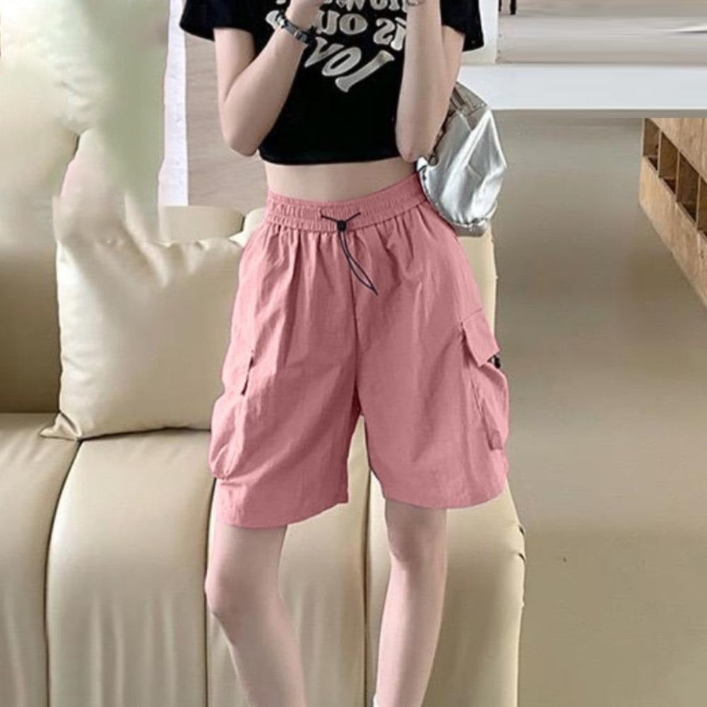 Spring Summer Drawstring Fashion Vacation Shorts for Women