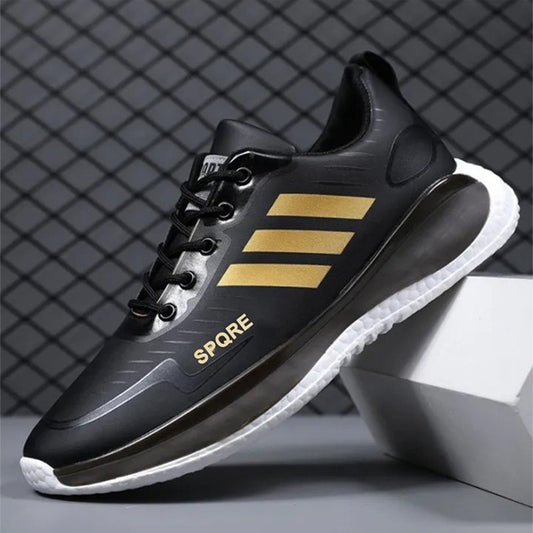 Lace Up Leather Fashion PU Sneakers for Men