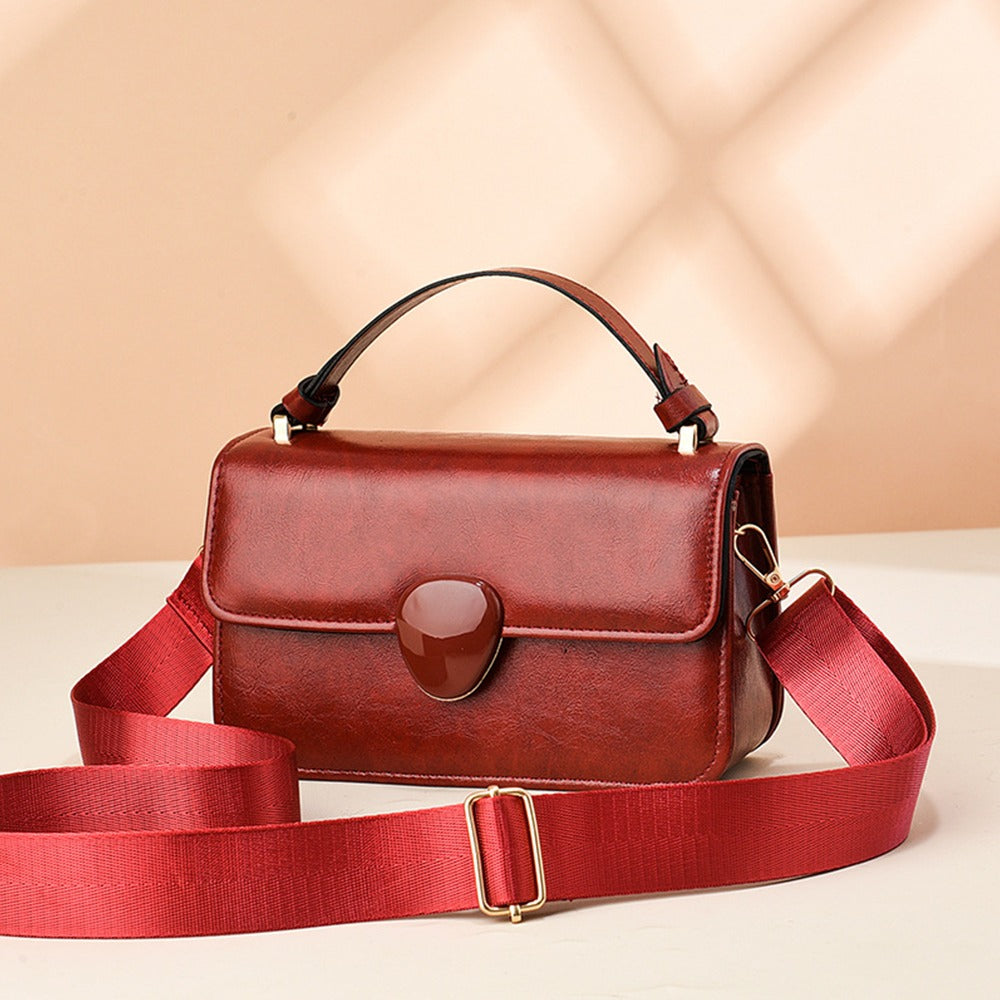 Popular Style Simple Solid Crossbody Handbag for Women