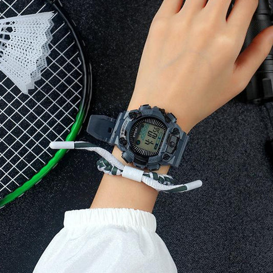 Digital Water-Resistant Rubber Sports Watch for Men & Women