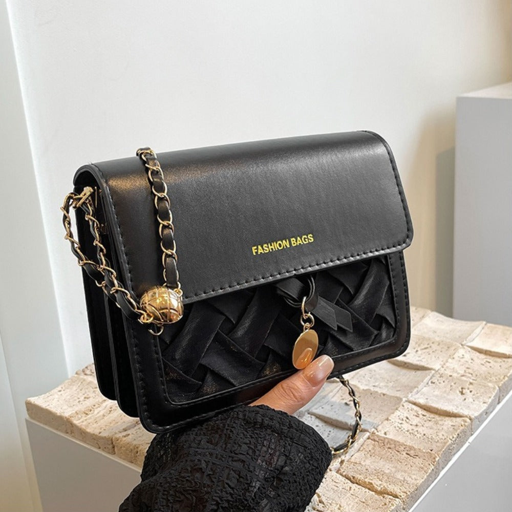 Trendy Square Solid Color Crossbody Bag for Women