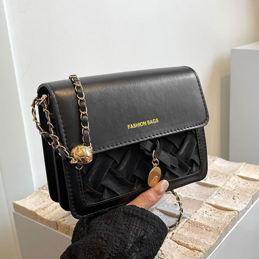 Trendy Square Solid Color Crossbody Bag for Women