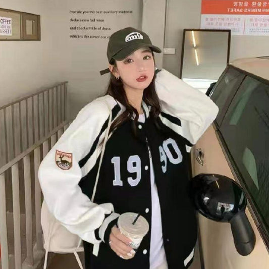Preppy Oversized Full Sleeve Jacket Dress for Women