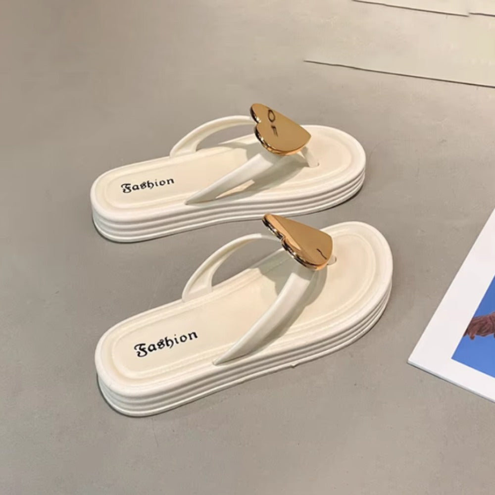 Love Design Pattern Slipper Sandals fo Women