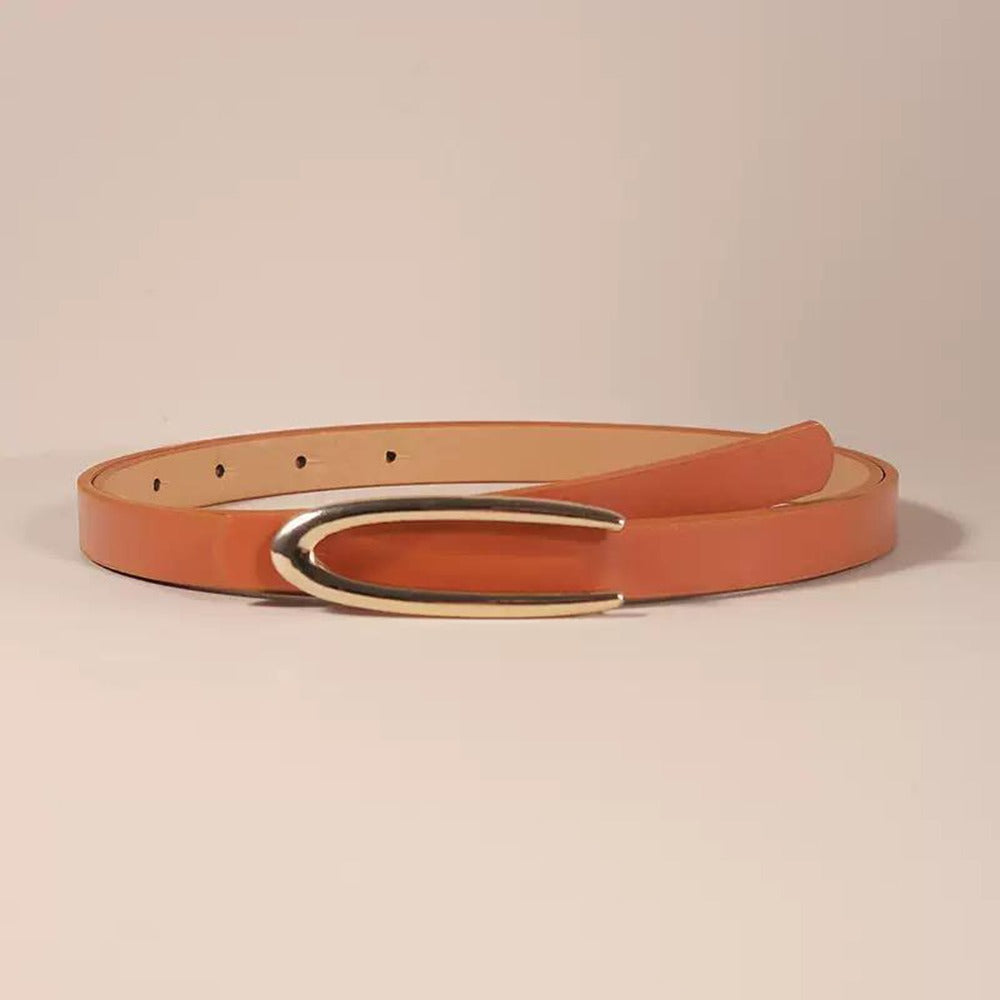 Metal Buckle Closure Style Belt for Women