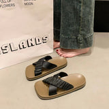 Cross Band Fashion Slip On Sandals for Women