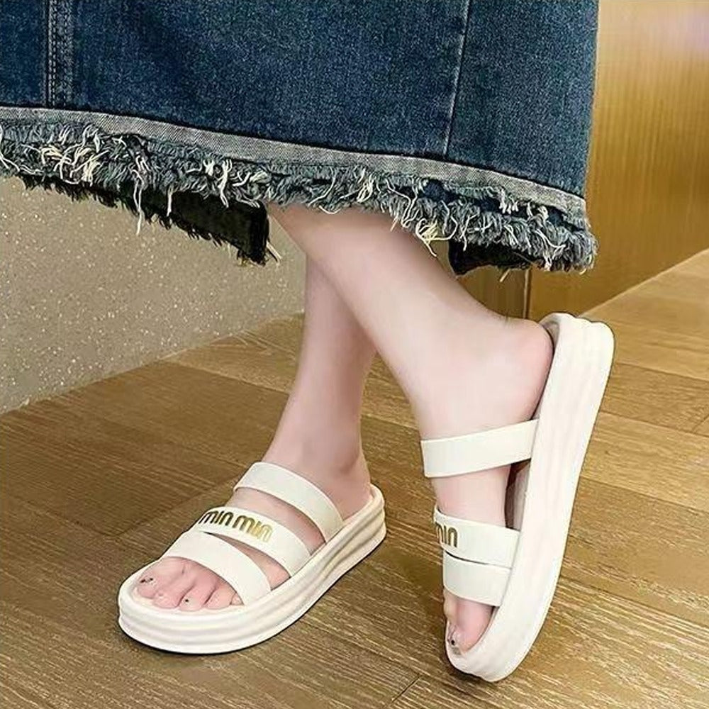 Fancy Open Toe Flat Sandals for Women