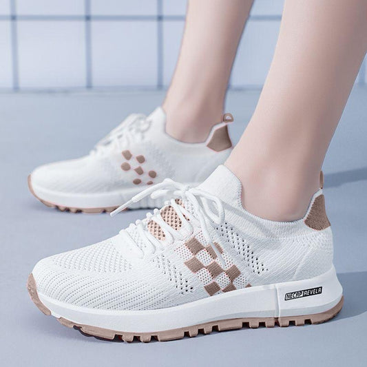 Mesh Up Fashion Rubber Sole Running Walking Shoes for Women