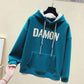 Autumn Winter Full Sleeve Txt Printed Hoodies for Women